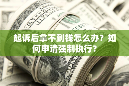 武汉起诉后拿不到钱怎么办？如何申请强制执行？
