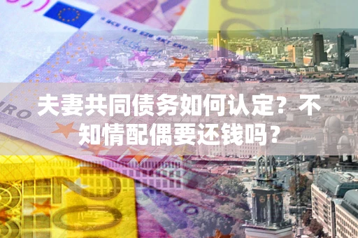 武汉夫妻共同债务如何认定？不知情配偶要还钱吗？