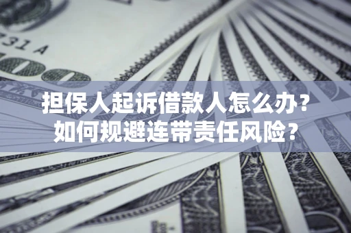 武汉担保人起诉借款人怎么办？如何规避连带责任风险？