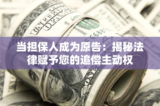 武汉当担保人成为原告：揭秘法律赋予您的追偿主动权